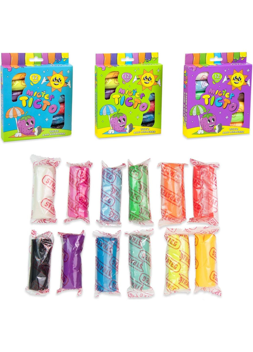 Набор для творчества Мистер тесто, 12 цветов () Strateg 41002 (335973364)