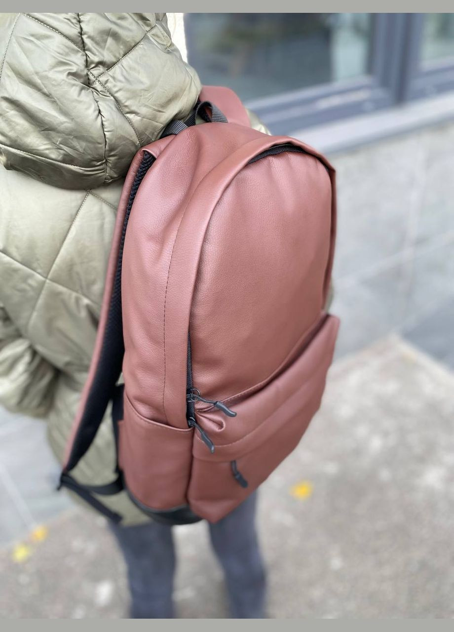 Коричневый рюкзак мужской женский портфель для ноутбука Town Style brown No Brand (307472523)