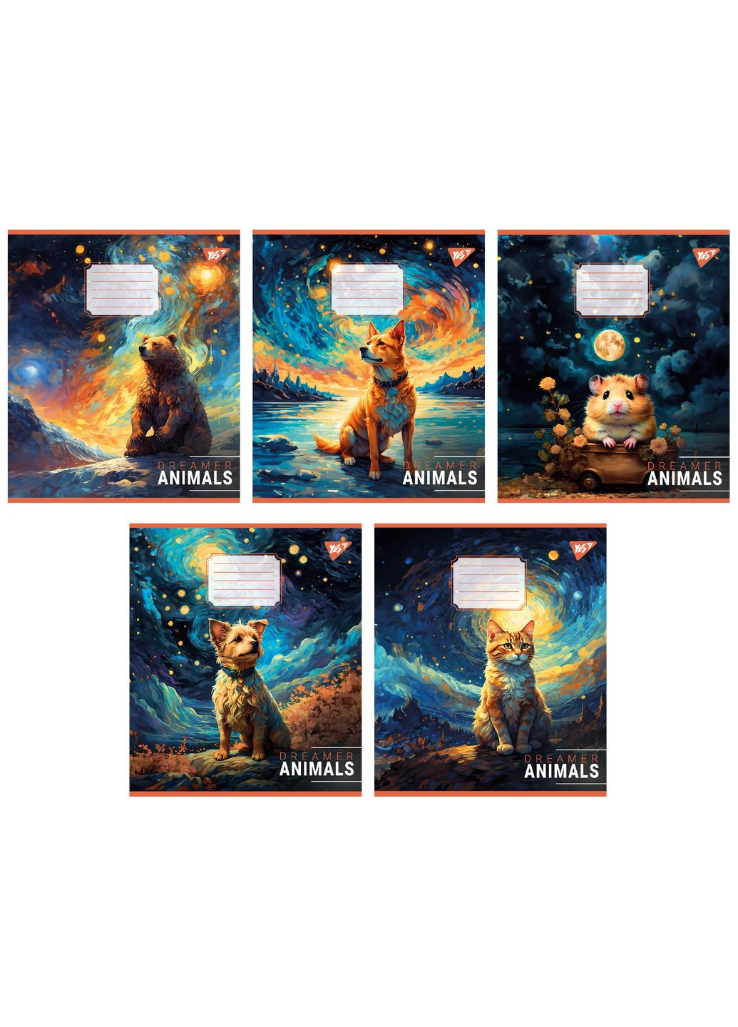 Набір зошитів Dreamer animals А5 в клітинку 36 аркушів 15 шт. () Yes 767061 (337470840)