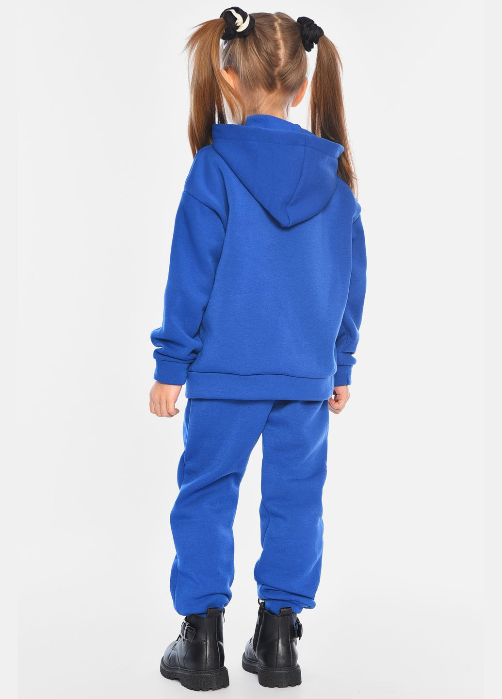 Темно-синій зимній спортивний костюм дитячий на флісі темно-синього кольору брючний Let's Shop