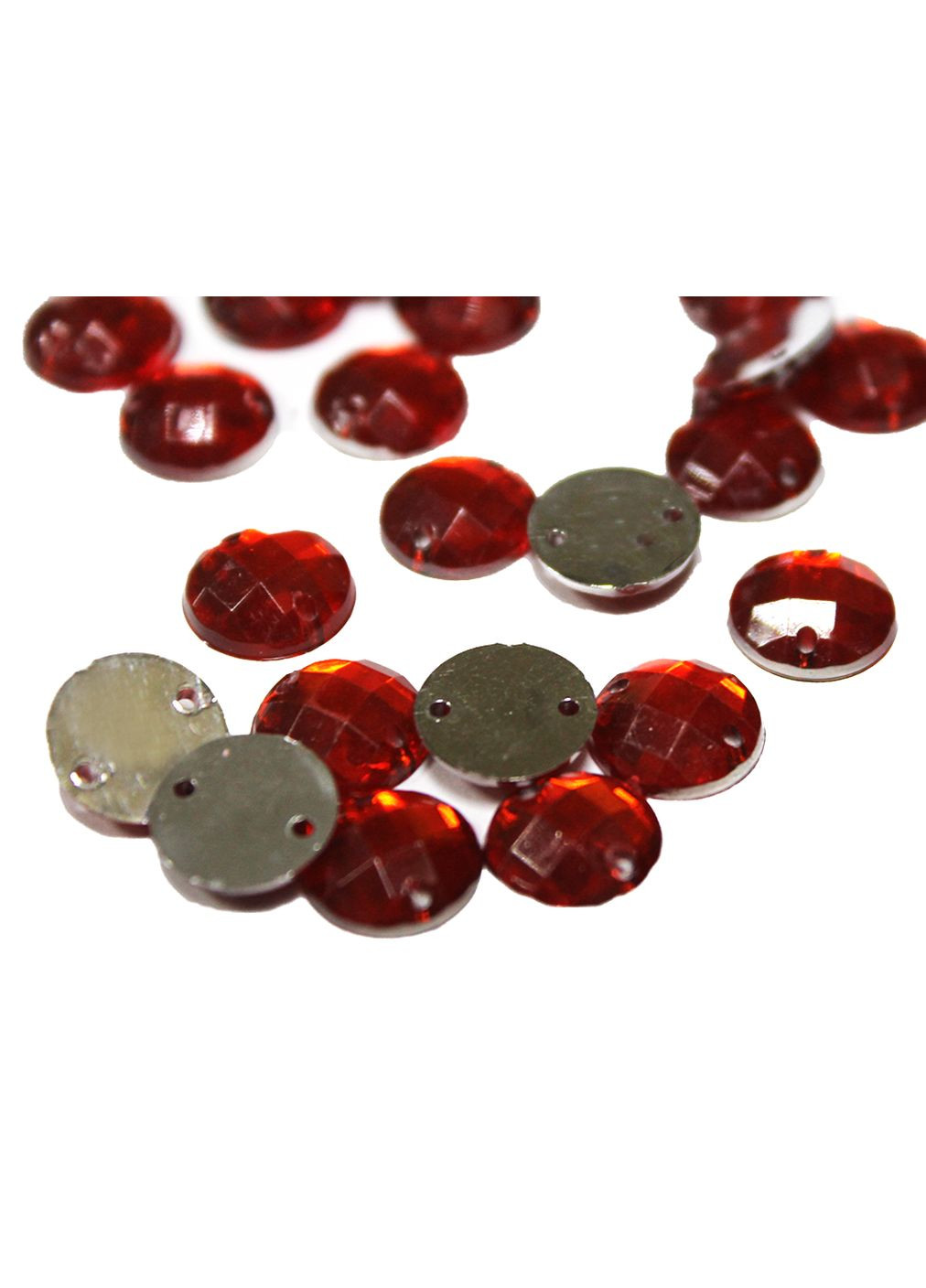 Камни пришивные Кружок маленький красный 10мм/30шт FROM FACTORY IFX (339104473)