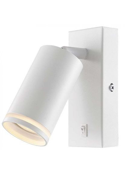 Настенный светильник с кнопкой VLSPF05E-W под лампу GU10 поворотный, белый Videx (282312749)
