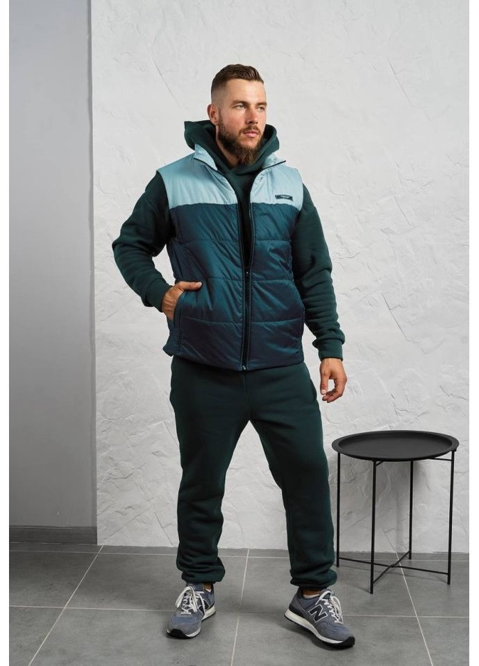 Мужской зимний костюм-тройка с жилеткой, на флисе Alex 2649 (365309647)