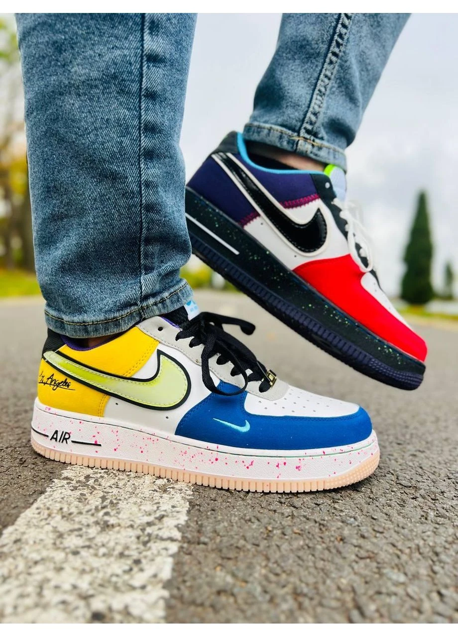 Комбіновані літні кросівки nike air force 1 what the la найк аір форс 1 No Brand