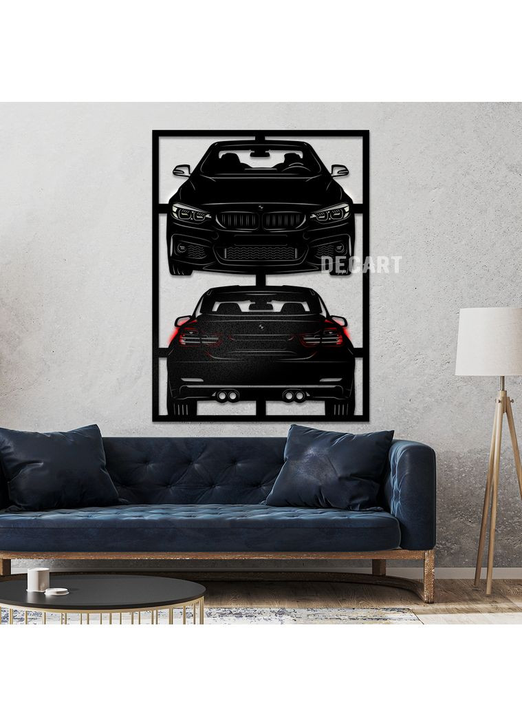 Дерев'яне панно на подарунок BMW 4 F36 120х90 см (без підсвічування) Decart (360610273)