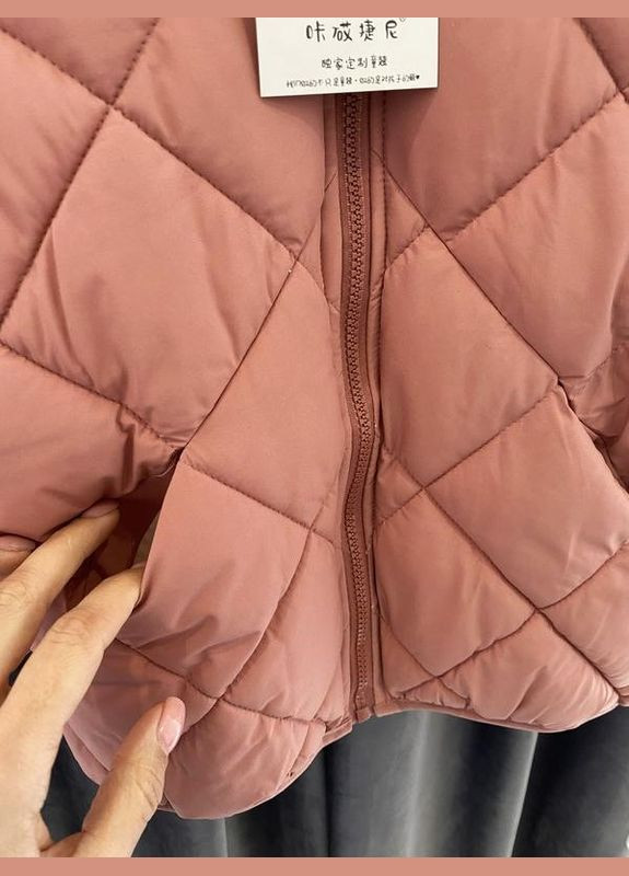 Рожева демісезонна куртка для дівчинки демісезонна на флісі в стилі next BabyStyle