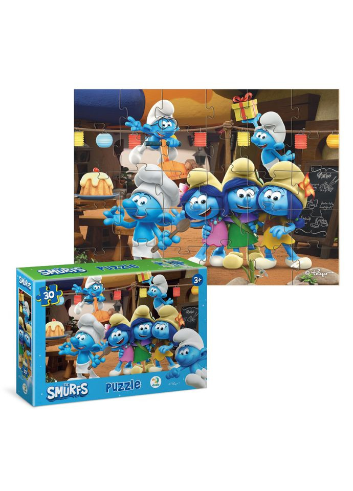 Дитячий пазл "Вечірка Смурфів" 200661, 20х27 см картина, 30 елементів DoDo Toys (369755139)
