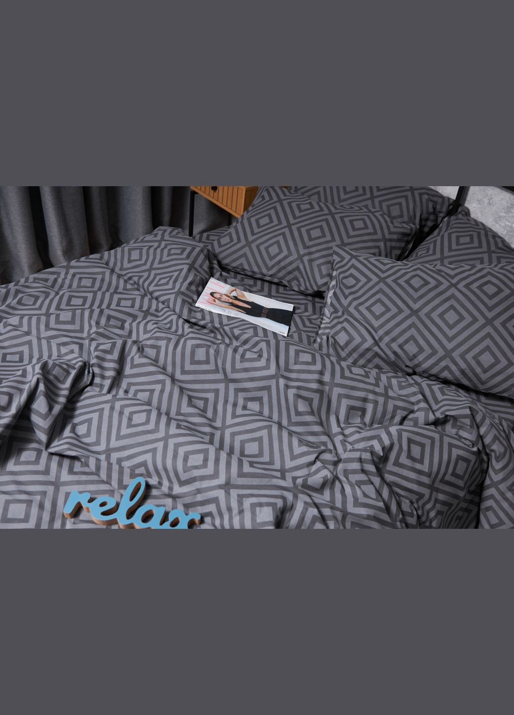 Комплект постільної білизни Бязь Gold Люкс «» двоспальні 175х210 наволочки 2х70х70 (MS-820004662) Moon&Star Storm (293148333)