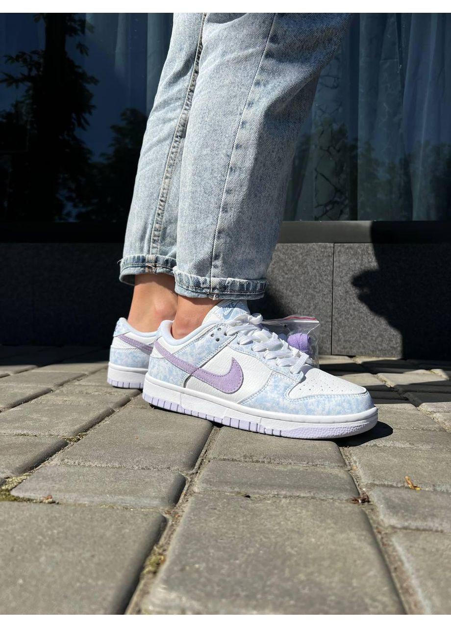 КРОССОВКИ ЖЕНСКИЕ NIKE DUNK LOW PURPLE V2 НАЙК СБ ДАНК No Brand белые демисезоны (367168550)