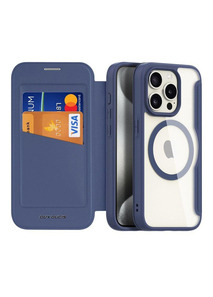 Чехол-книга Skin X Pro with MagSafe для iPhone 15 Pro Max Blue Dux Ducis (335808000)
