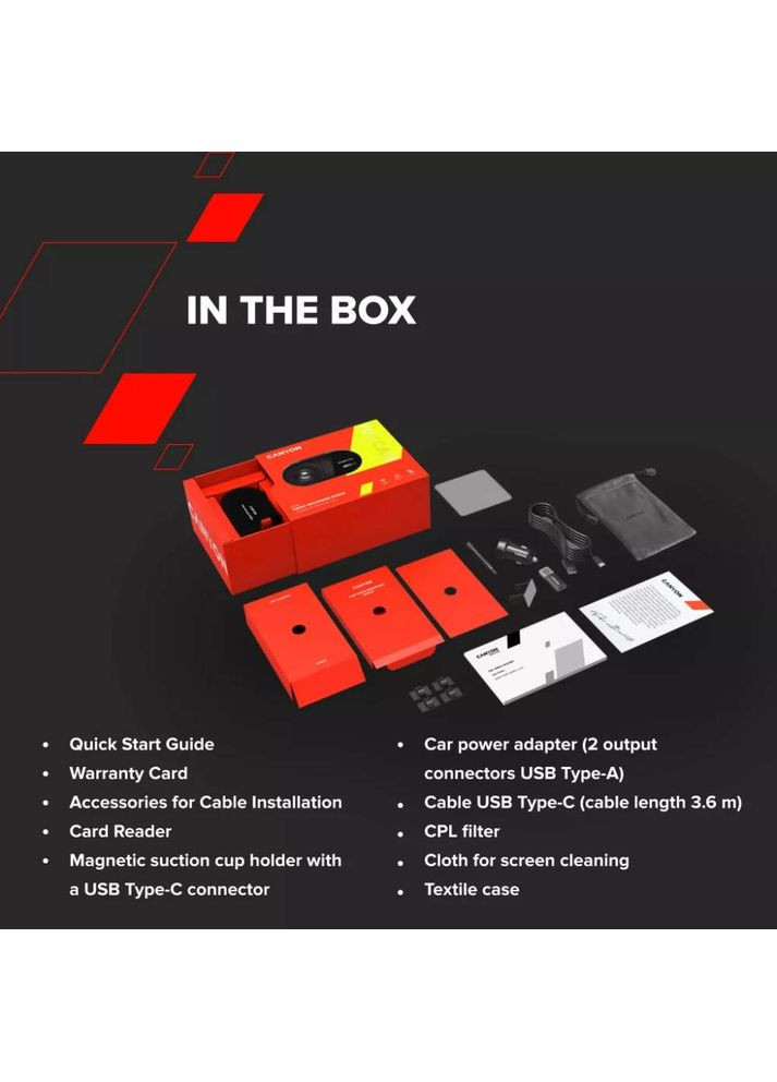 Відеореєстратор DVR25 WQHD Wi-Fi Black (CND-DVR25) Canyon (323087486)