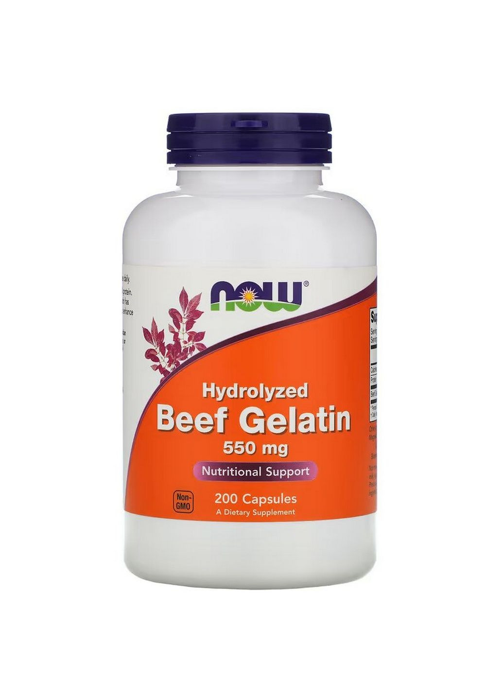 Препарат для суставов и связок Beef Gelatin 550 mg, 200 капсул Now (293343201)
