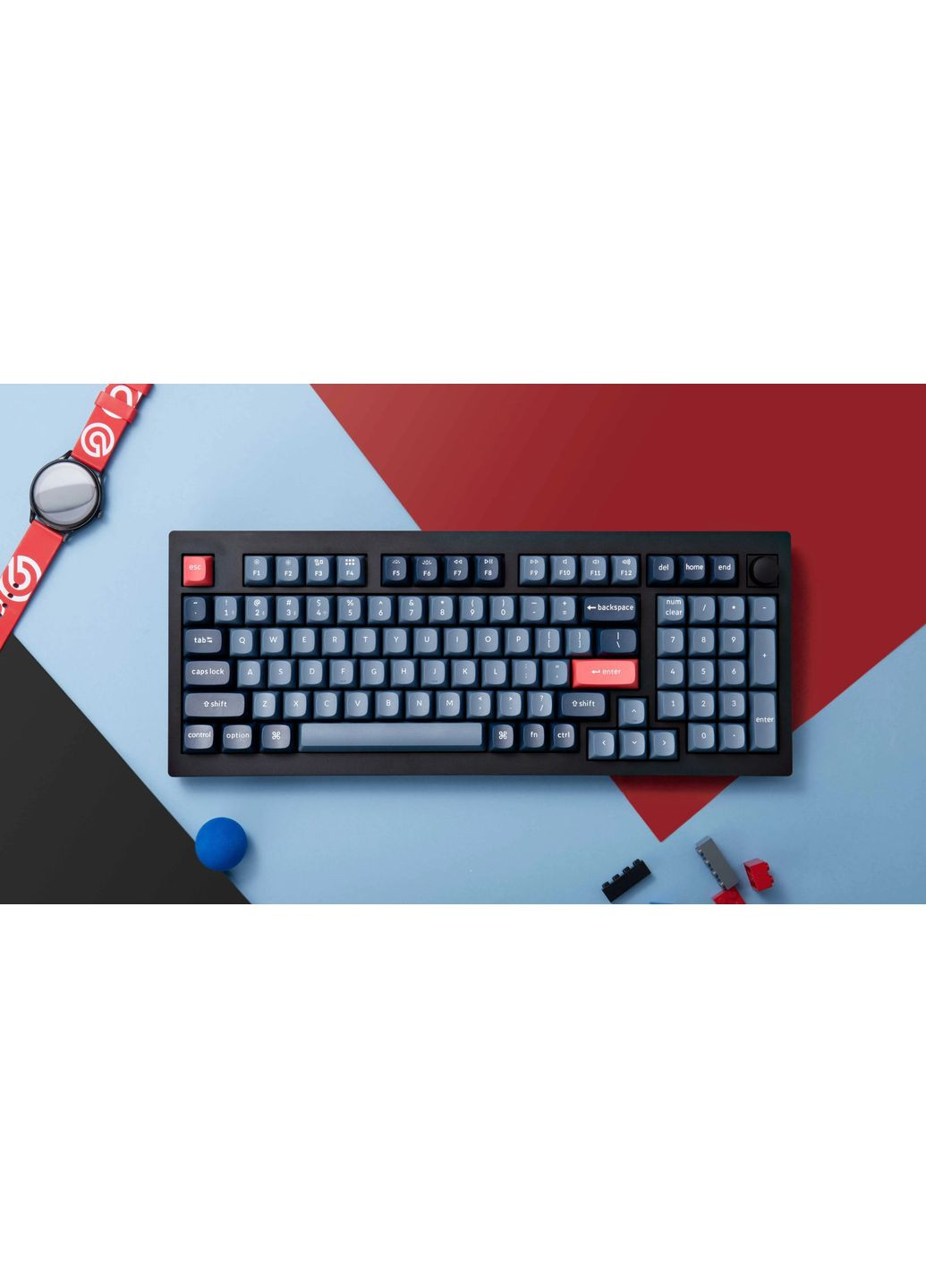 Клавіатура механічна V5 Max 100Key, Gateron Jupiter Brown, Knob, WL/BT/USB-A, Hot-Swap, QMK, EN/UKR, RGB, чорний Keychron (367854257)