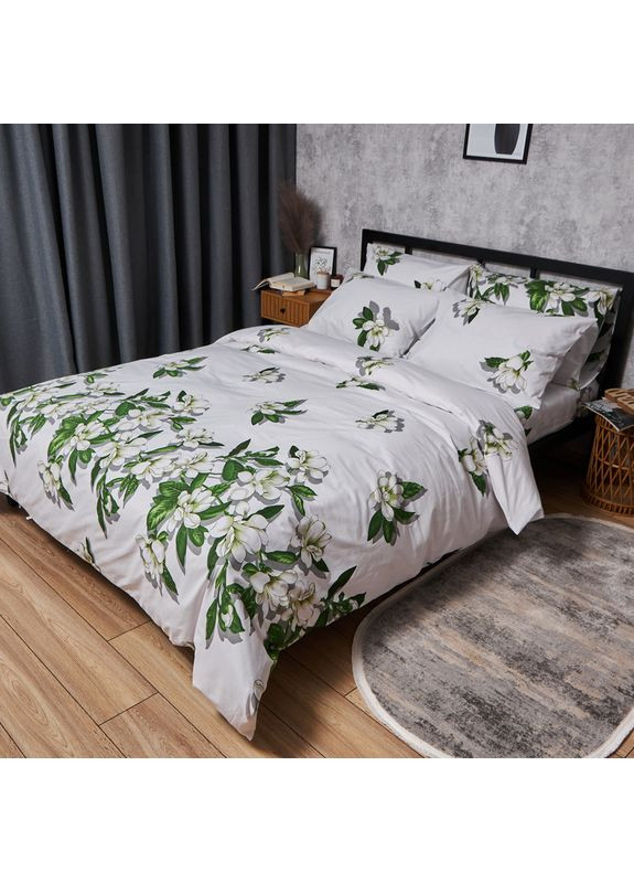 Комплект постільної білизни Бязь Gold Люкс «» King Size 220x240 наволочки 4х70х70 (MS-820007459) Moon&Star Wisteria White (356113647)