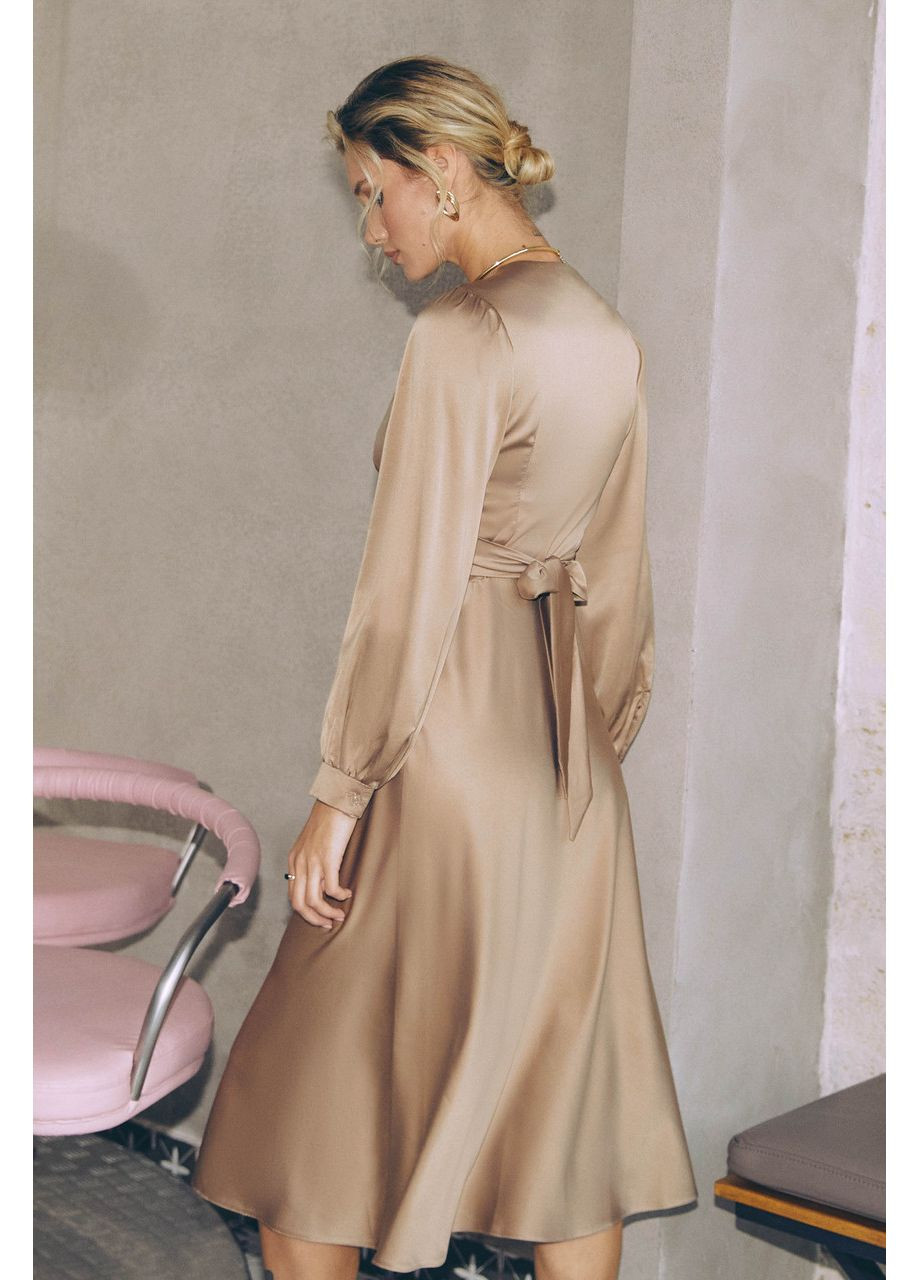 Коричнева коричнева сукня шовк армані Seventeen