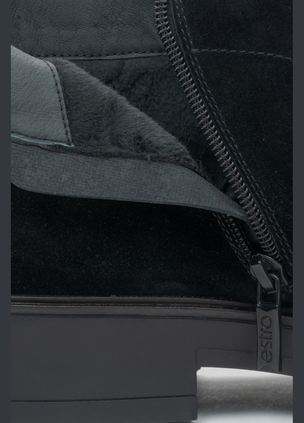 Черные осенние ботинки, цвет черный Estro