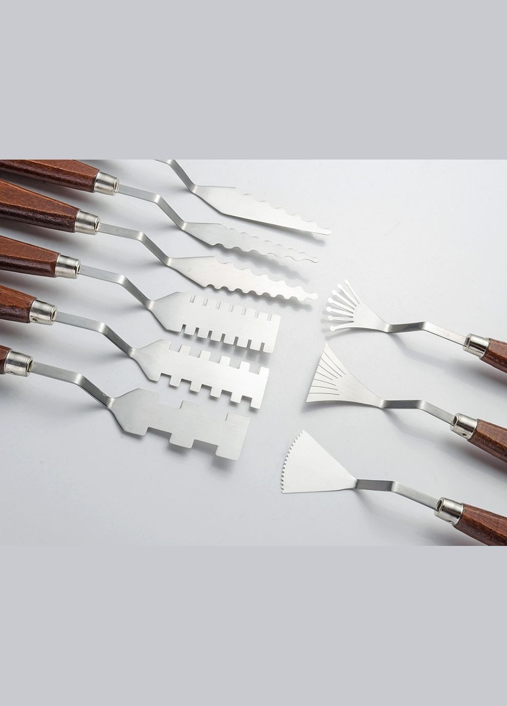 Набір професійних художніх мастихінів зі сталі 9 штук Worison (322635095)