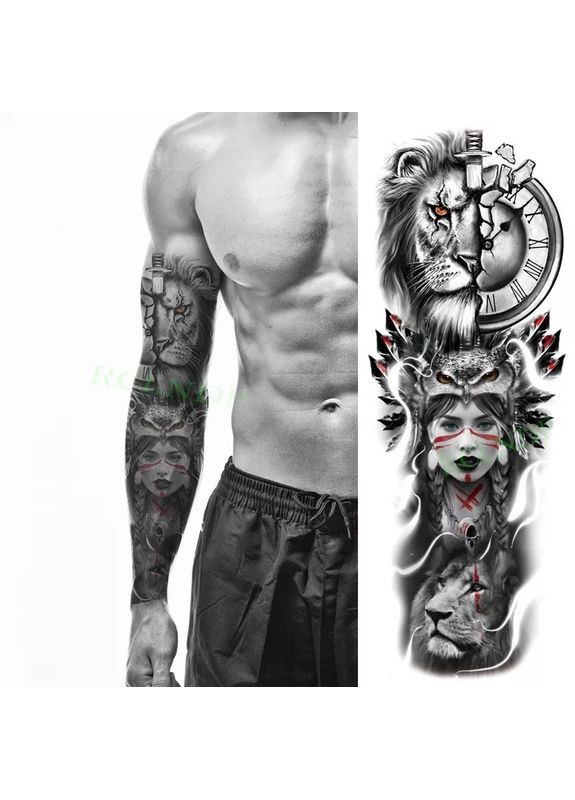 Тату рукав Лев мистика TQ260 Tattoo (366890969)