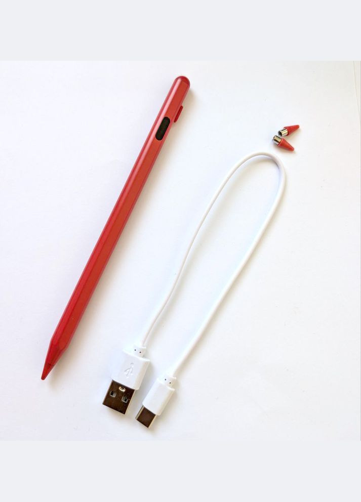 Универсальный стилус с цифровым дисплеем для планшетов и телефонов, поддержка Android, iOS, Windows, цвет красный No Brand (306530239)