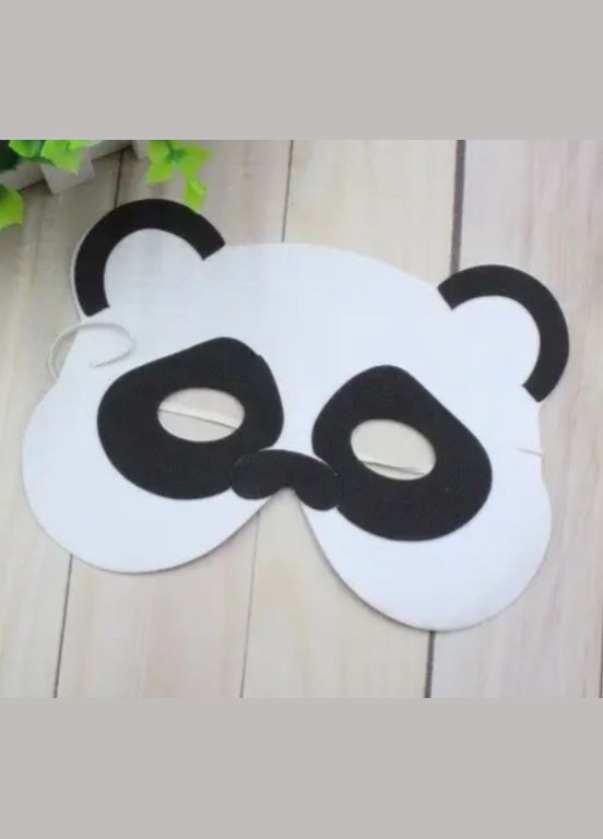 Дитяча маска Панда 13 на 19 см чорно-білий Jannet Маска (316712032)