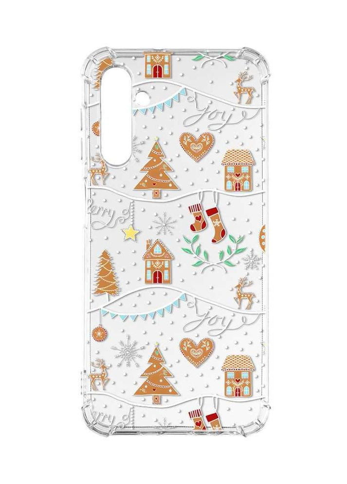 Чехол с утолщенными углами на Samsung Galaxy A24 (A245) 4G:: Фон Рождество (новогодний принт 201) Creative (362966362)