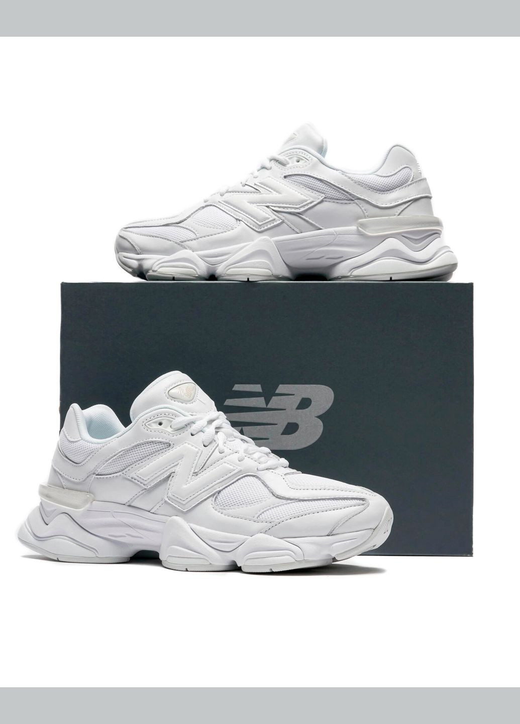 Кросівки жіночі 9060 U9060NRJ весна-літо шкіра текстиль білі New Balance білі всесезони (322712118)