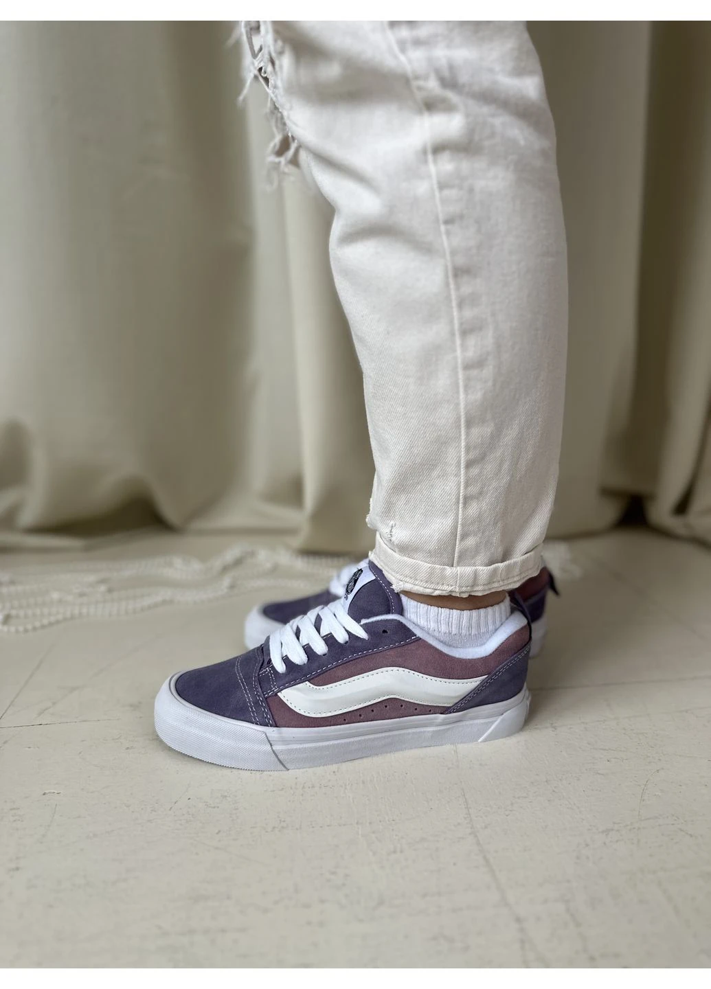 КРОСІВКИ ЖІНОЧІ VANS KNU SKOOL PILILAC ВАНС КНУ СКУЛ No Brand комбіновані демісезони (391932741)