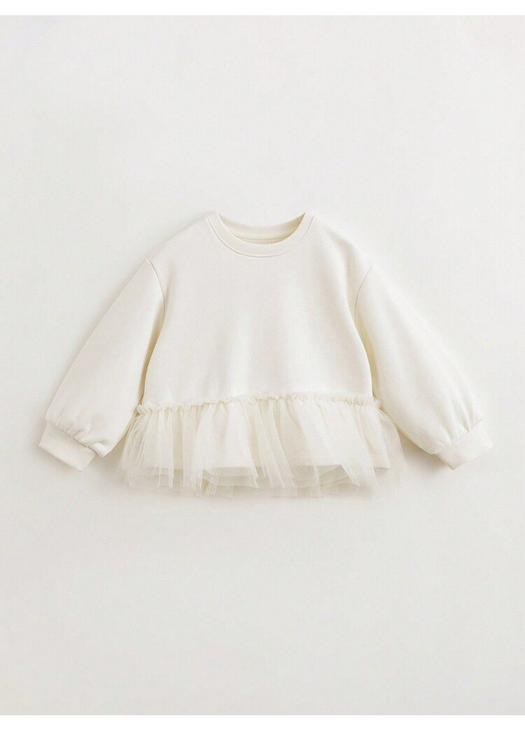 SHEIN світшот однотонний молочний кежуал