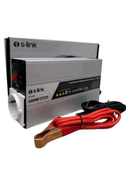 Інвертор автомобільний 600w 12v перетворювач (1756375641) S-link (335008789)