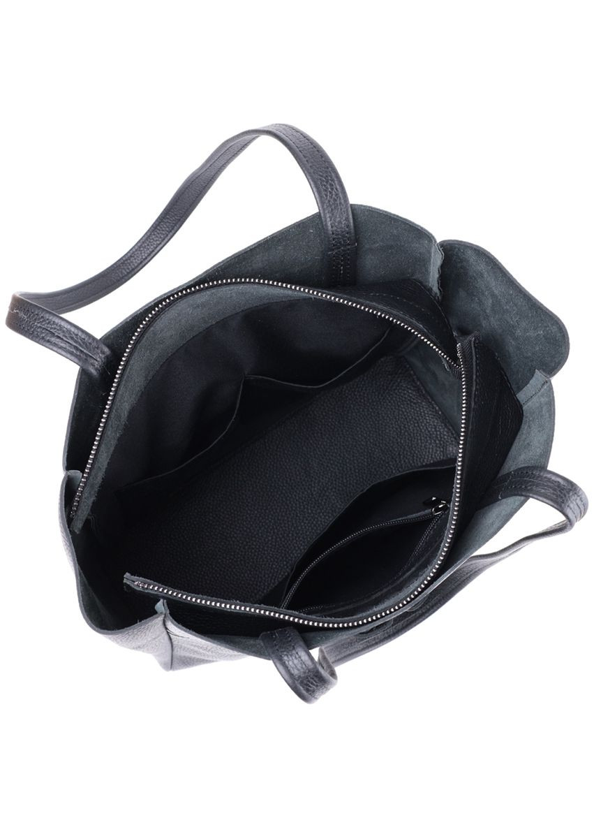 Удобная кожаная сумка-шоппер для документов и ноутбука черная (sku_22845) No Brand (329853270)