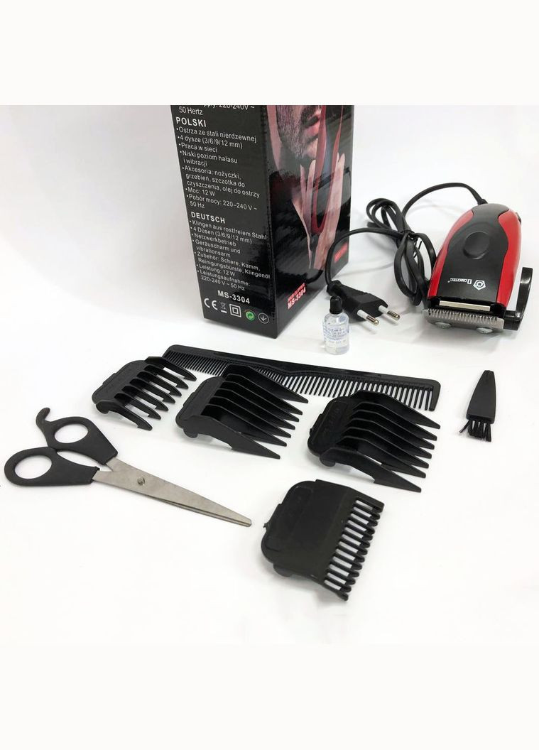 Электрическая машинка с насадкой для бороды MS-3304, ON-199 Окантовочная машинка Domotec (351486433)