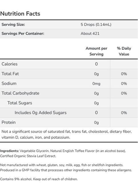 Better Stevia Liquid Sweetener 2 fl oz 60 ml English Toffee Now Foods (363030193)