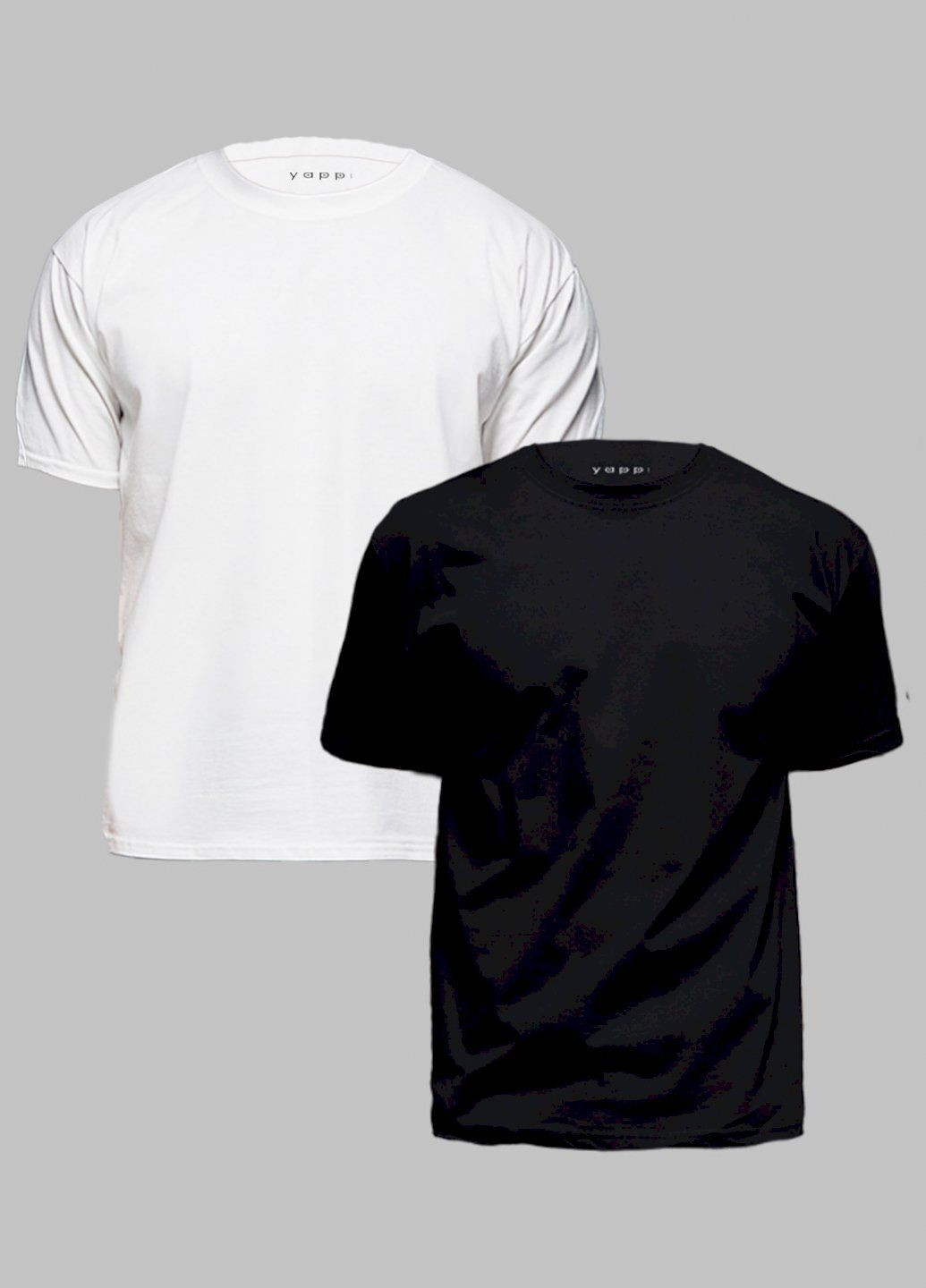 Біла набір чоловічих футболок pack біла, чорна 2шт YAPPI