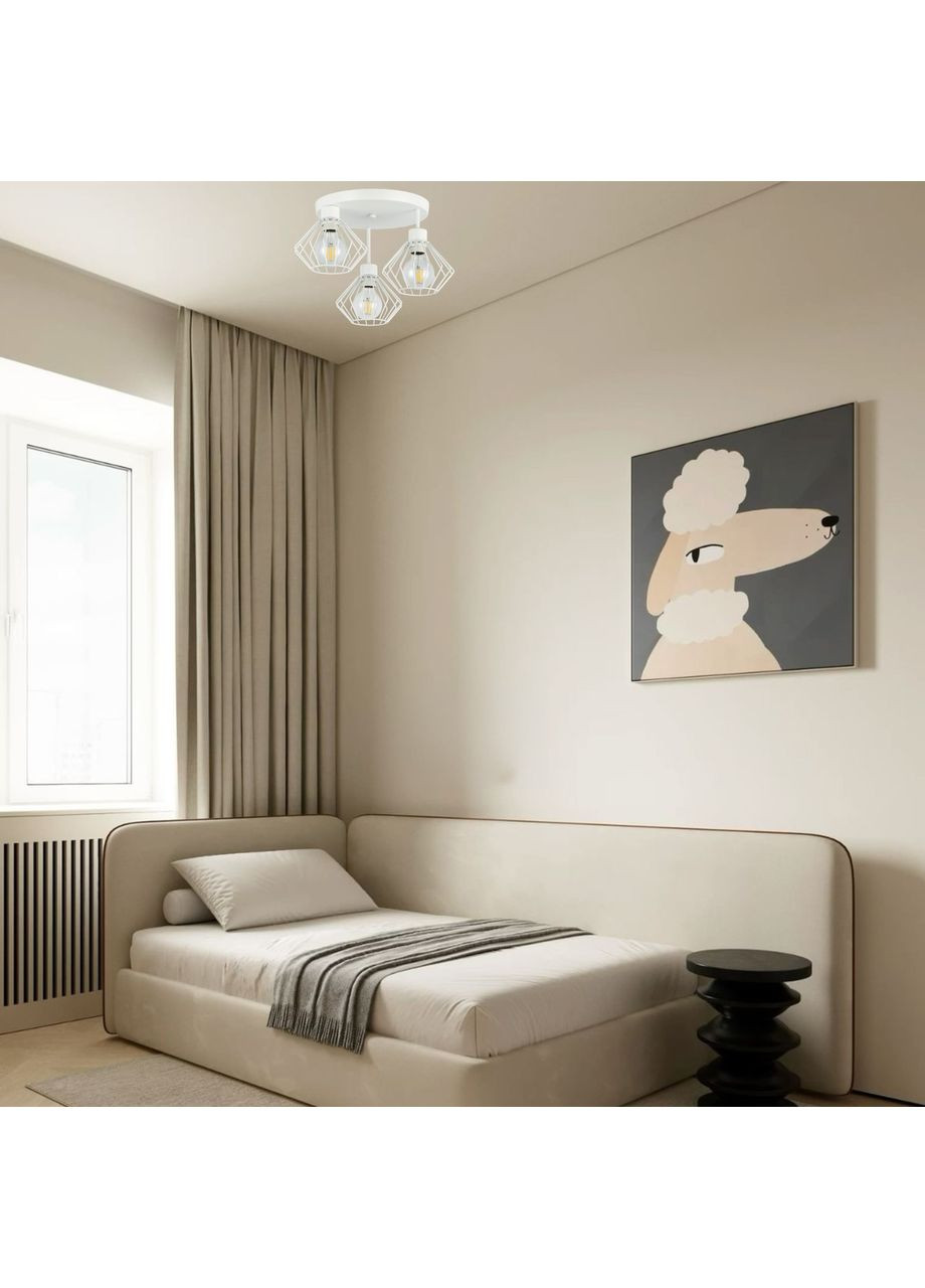 Потолочная люстра с 3 плафонами в стиле лофт "Loft Trio Light" (52-102-3(108) WH) No Brand (371645261)