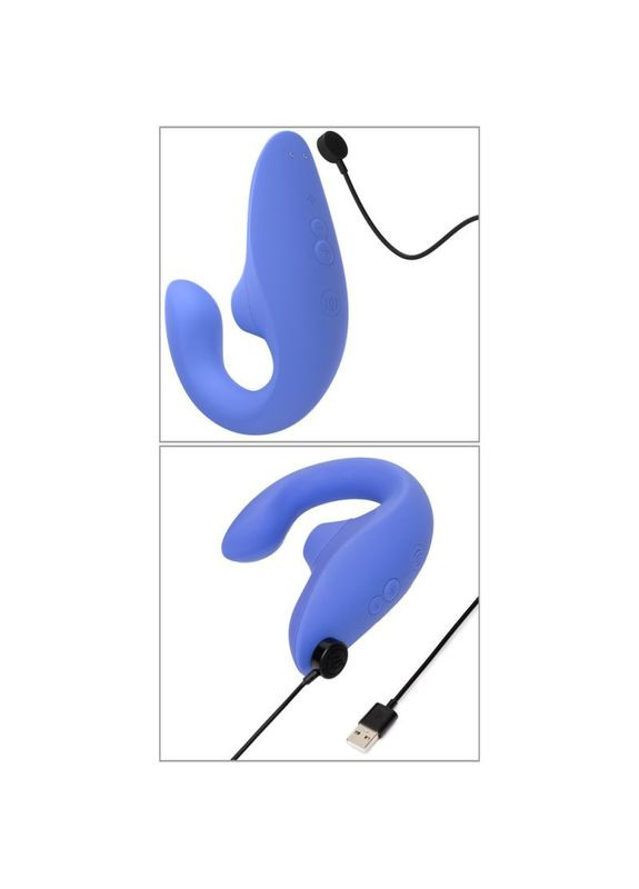Вибратор-стимулятор двойной Blend Vibrant для точки G и клитора, синий Womanizer (331169634)