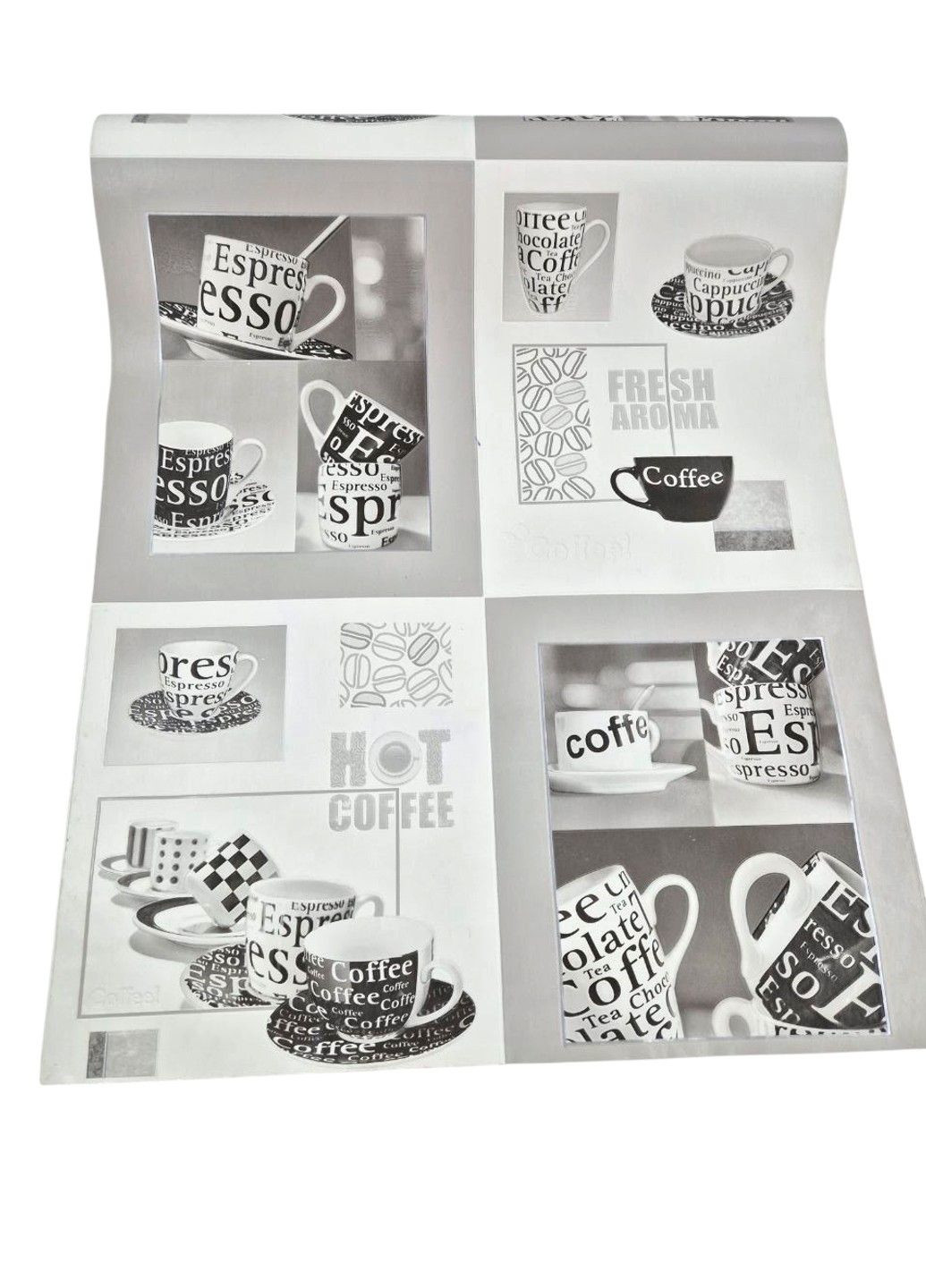 Виниловые обои на бумажной основе 0,53 × 10,05м Славянские Обои,серые для кухни,гостиной,ванной,прихожей,офиса Слов'янські шпалери (340275308)