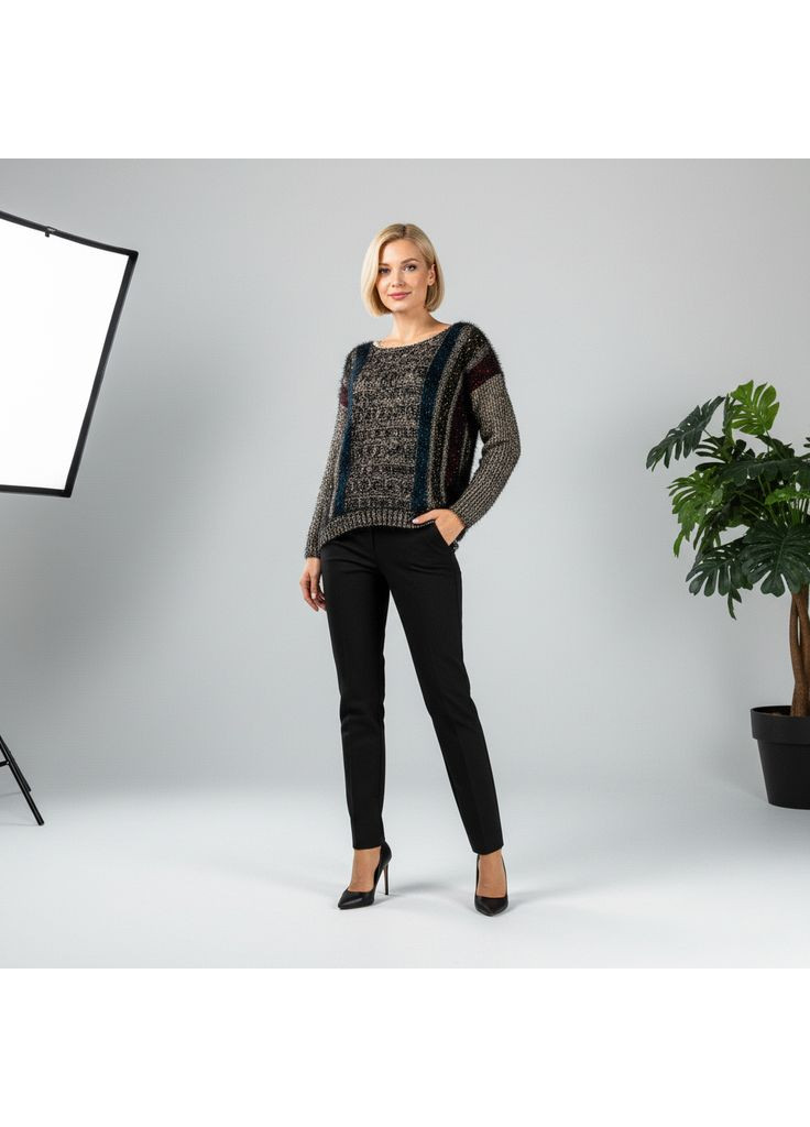 Серый демисезонный женский демисезонный свитер lw-835314 серый Lowett