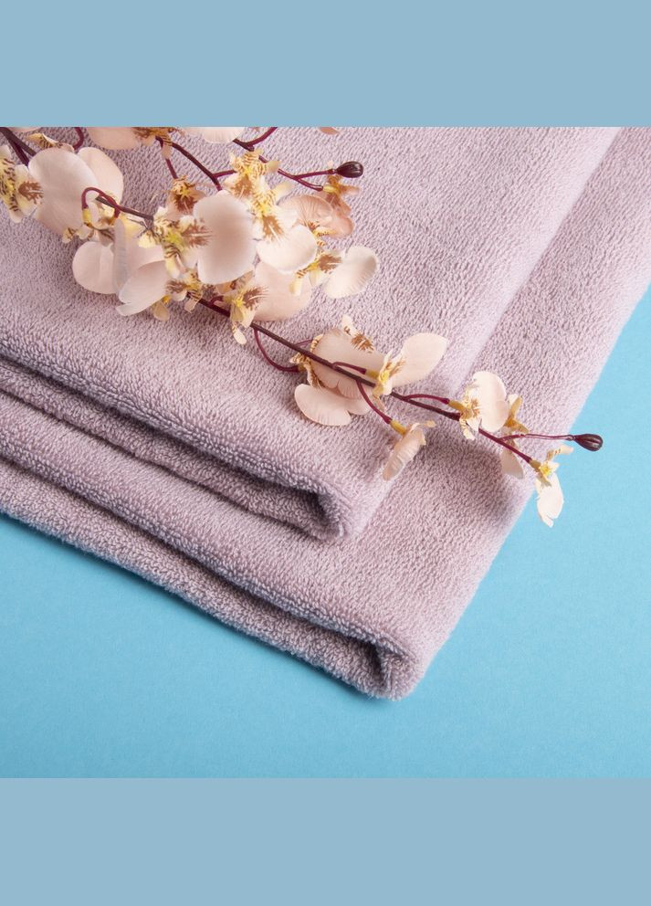Полотенце махровое 70х140 Нежность банный щел 500 г/м2 хлопок, натуральный хлопковый, пудра IDEIA розовый