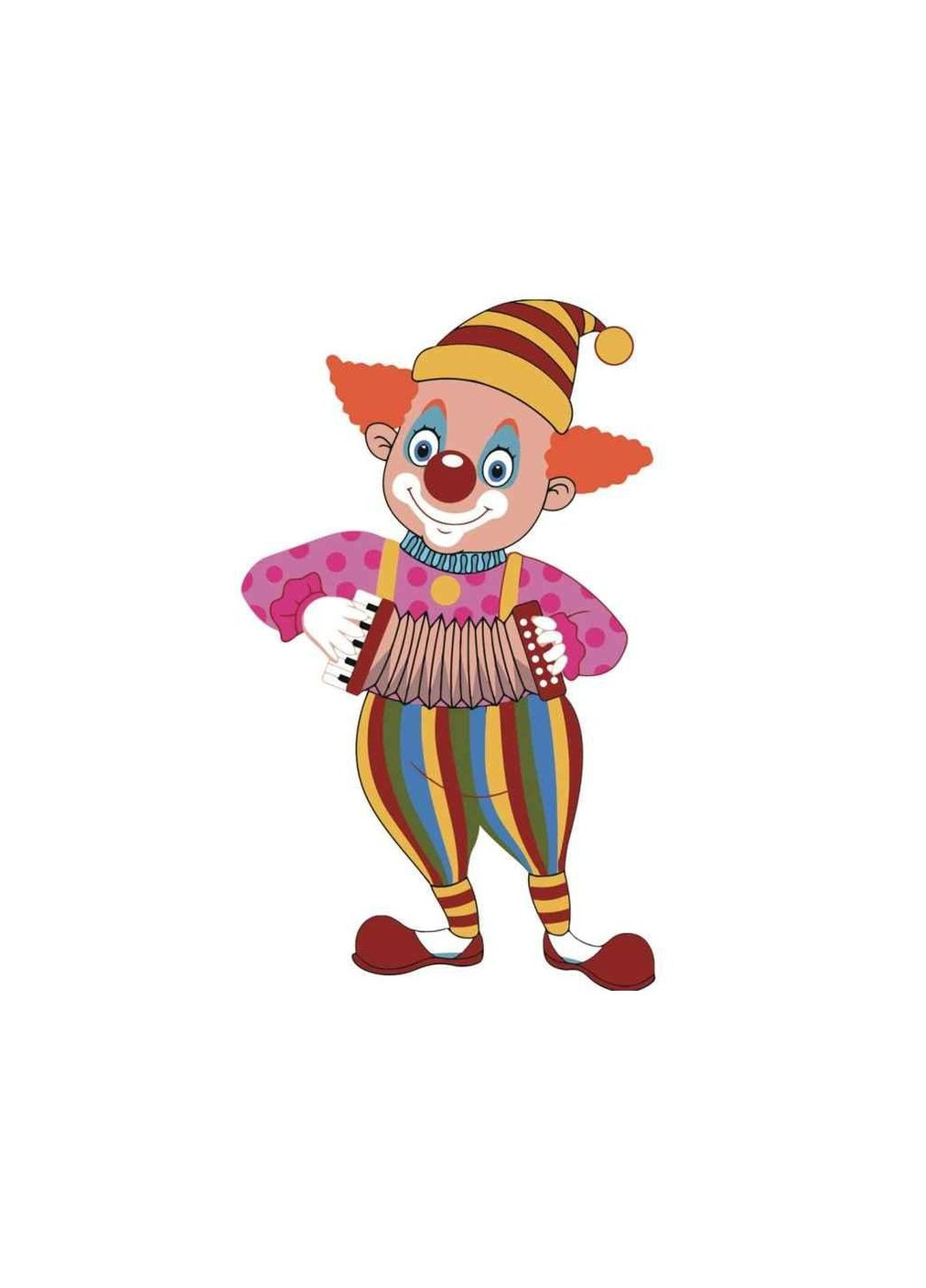 Набір для розпису по номерах Клоун з гармошкою 30х30см ES094 ТМ Strateg (304644109)