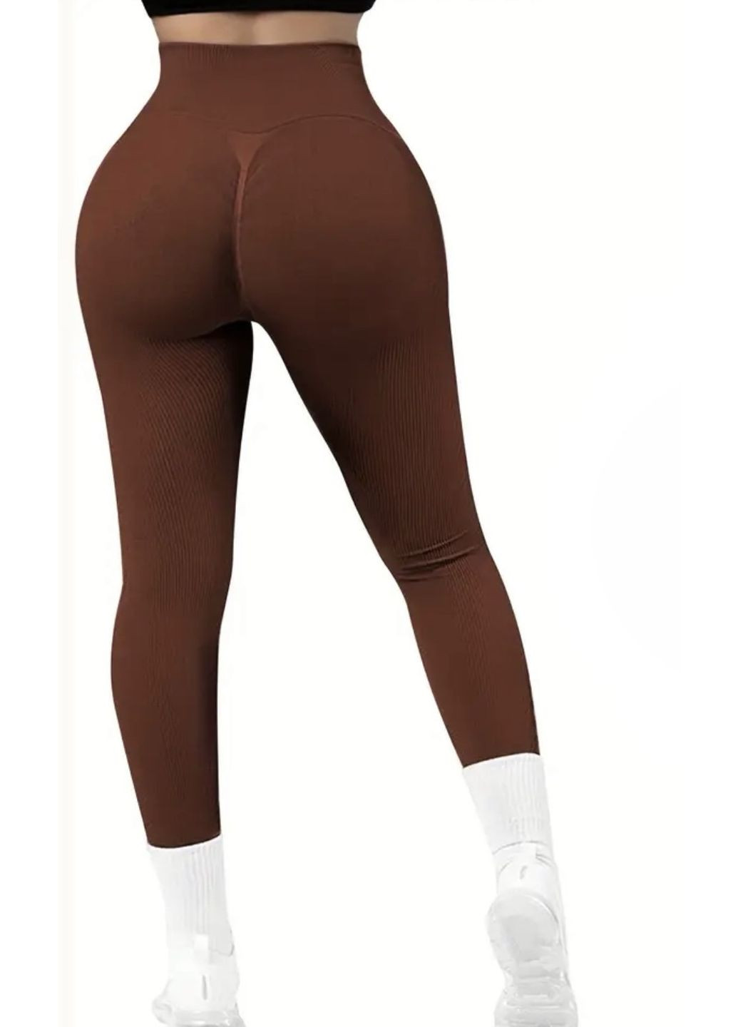 Спортивні легінси ( лосини для фітнесу) в рубчик, з пуш-ап ефектом No Brand (323139454)