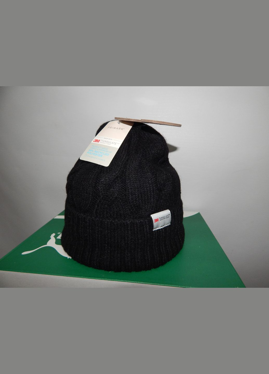 Варежки с шапкой женские вязанные теплые с подкладкой р.L ( 7,5) 010PGZ Primark (347348882)