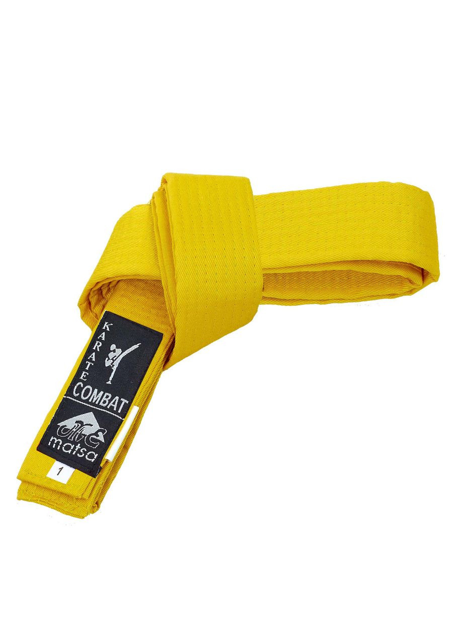 Пояс для кімоно MATSA MA-0040_Жовтий_1,_довжина_240_с No Brand (361437314)