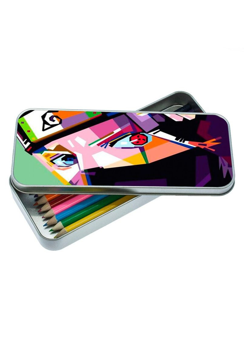 Пенал шкільний для хлопчика та дівчинки металевий Наруто #005 7*18 см Silver No Brand (309158685)