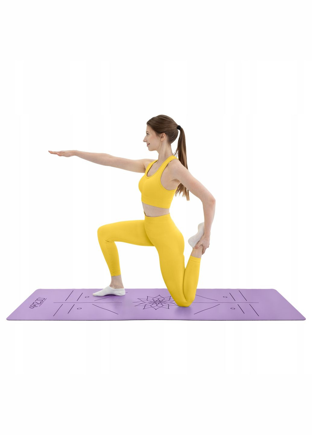 Коврик (мат) спортивный PU 183 x 68 x 0.4 см для йоги и фитнеса Violet (P-5907739319548) 4FIZJO (301733227)