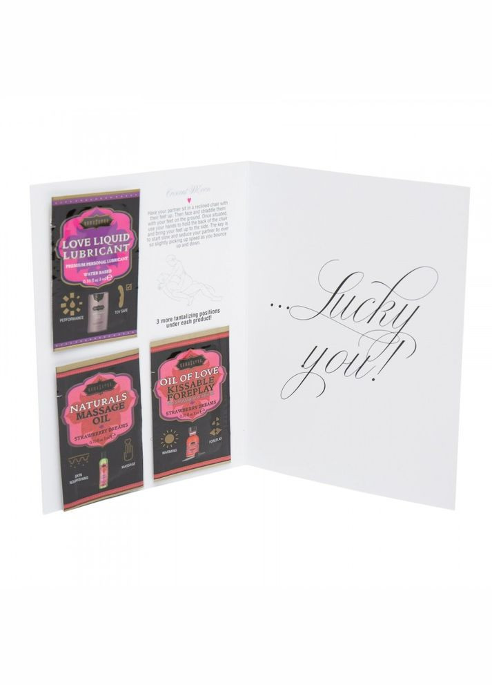 Подарочная открытка с набором Сашетов и Конверт Sutra Same Penis Forever клубничка Kama (304996109)