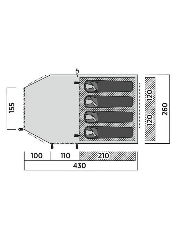 Палатка четырехместная Hamra 4 (931570) Easy Camp (335405757)