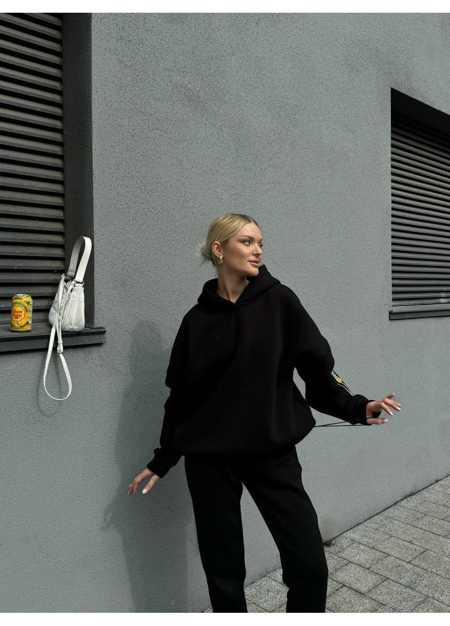 Стильный костюм с двойным капюшоном и объемным тощи • вышивка “Колосок” • регулируемая длина кофты • ЗАМЕРЫ В ОПИСАНИИ GD/GL Модний простір (370854022)