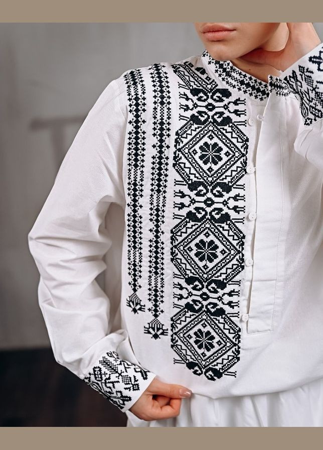 Жіноча вишиванка чорна strips No Brand - (346392805)