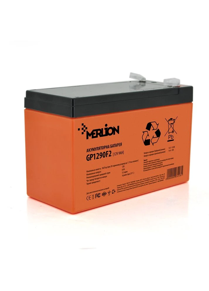 Аккумулятор AGM GP1290F2 PREMIUM 12 V 9 Ah (150 x 65 x 95 (100)) Orange Q10 Merlion (316391644)
