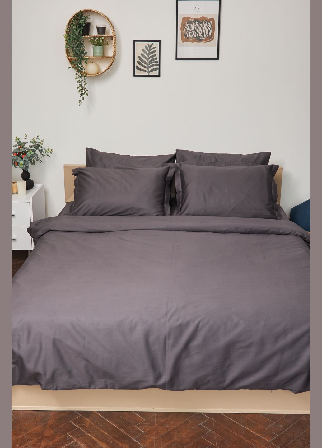 Комплект постільної білизни сімейний 143х210х2 наволочки 2х50х70 Satin Premium (MS-820000411) Moon&Star Rain Cloud (284416619)